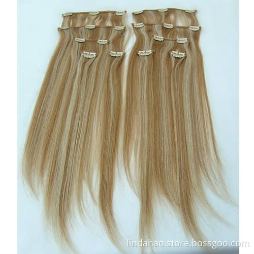 wholesale 26 inch indian humanhair extension clips